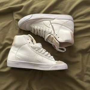 White high top Nike blazer